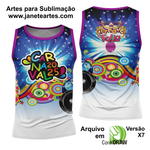 Arte Estampa Camisa Abadá de Carnaval 2025