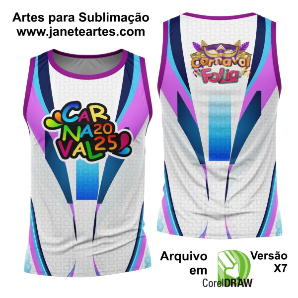 Arte Estampa Camisa Abadá de Carnaval 2025