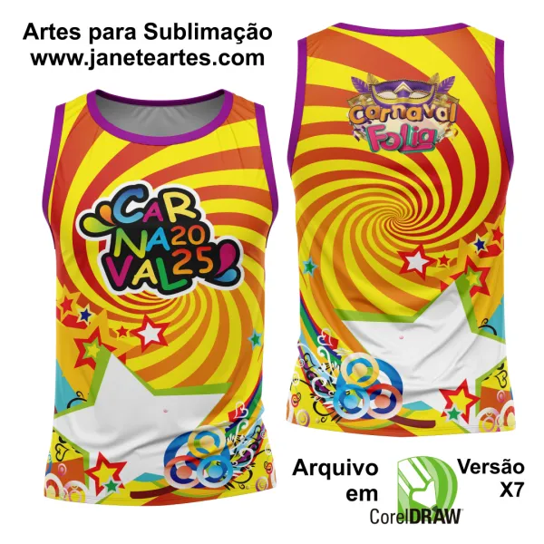 Arte Estampa Camisa Abadá de Carnaval 2025