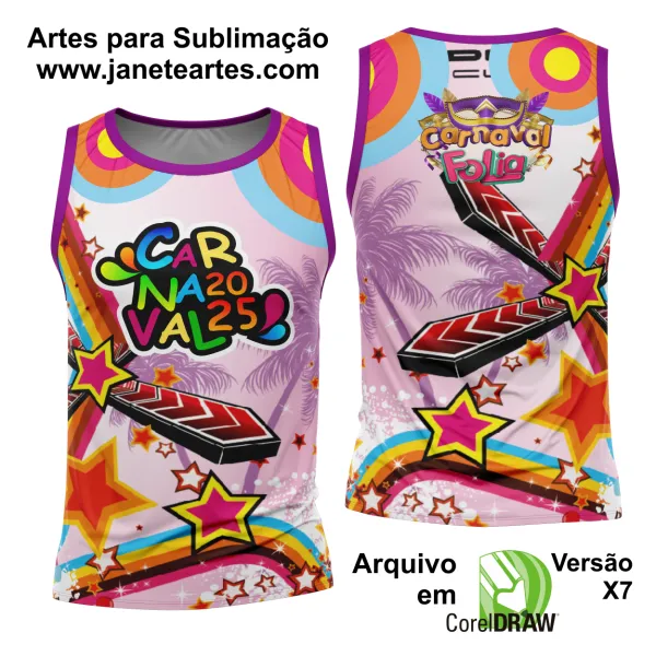 Arte Estampa Camisa Abadá de Carnaval 2025 - Modelo 23