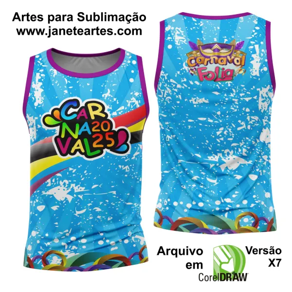 Arte Estampa Camisa Abadá de Carnaval 2025