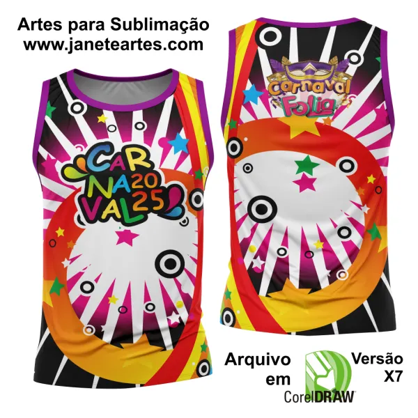 Arte Estampa Camisa Abadá de Carnaval 2025