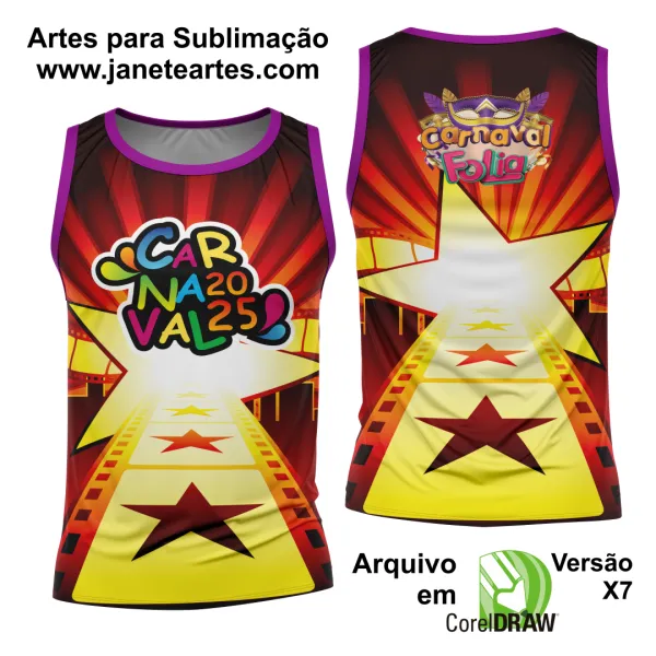 Arte Estampa Camisa Abadá de Carnaval 2025