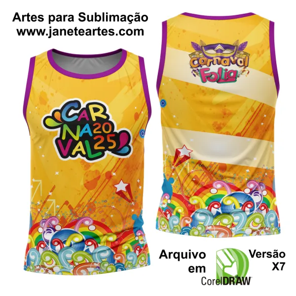 Arte Estampa Camisa Abadá de Carnaval 2025