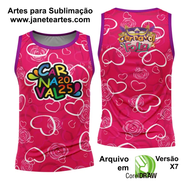 Arte Estampa Camisa Abadá de Carnaval 2025