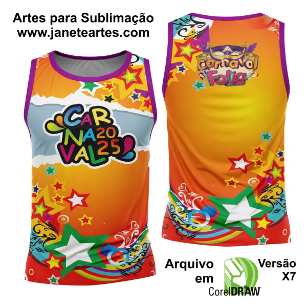 Arte Estampa Camisa Abadá de Carnaval 2025