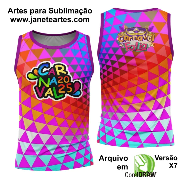 Arte Estampa Camisa Abadá de Carnaval 2025