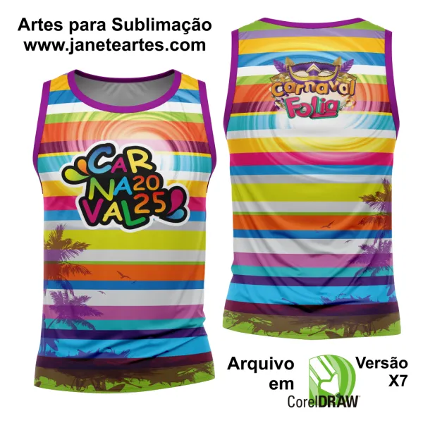 Arte Estampa Camisa Abadá de Carnaval 2025