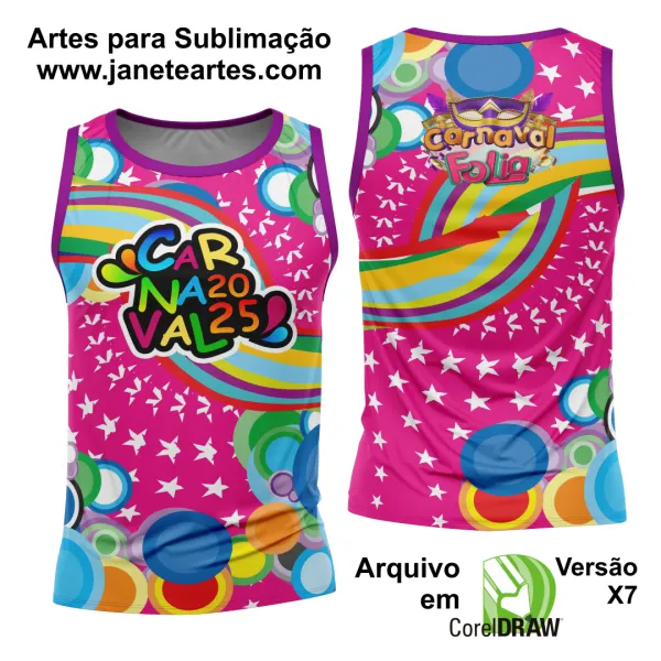 Arte Estampa Camisa Abadá de Carnaval 2025