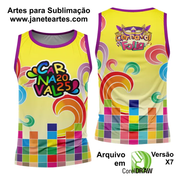 Arte Estampa Camisa Abadá de Carnaval 2025