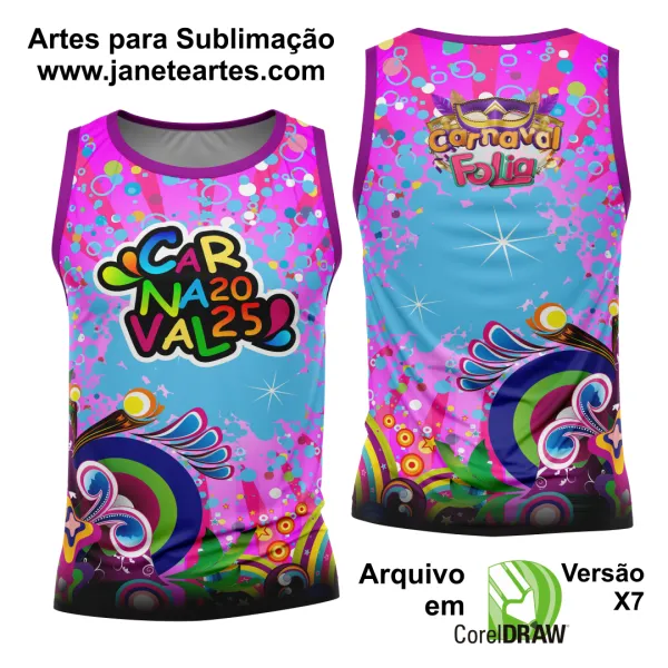 Arte Estampa Camisa Abadá de Carnaval 2025