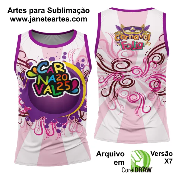 Arte Estampa Camisa Abadá de Carnaval 2025