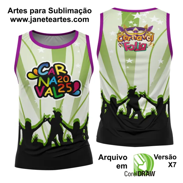 Arte Estampa Camisa Abadá de Carnaval 2025 - Modelo 26