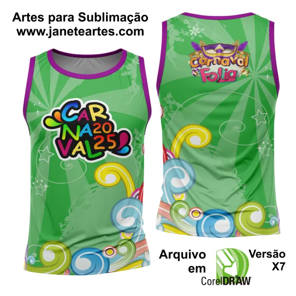 Arte Estampa Camisa Abadá de Carnaval 2025 - Modelo 23