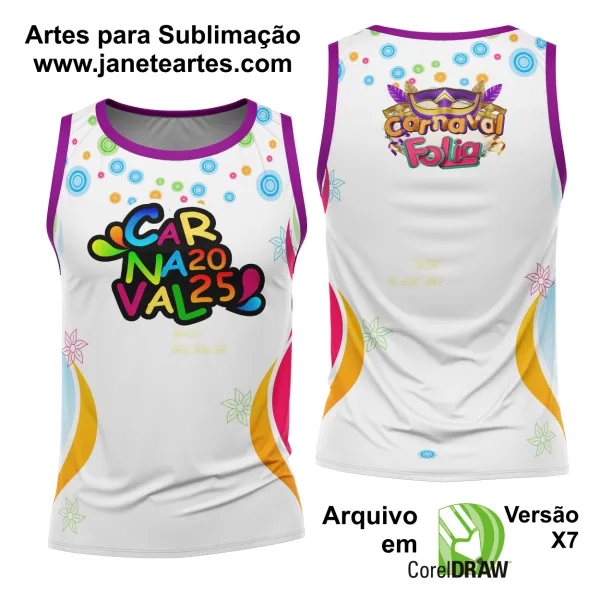 Arte Estampa Camisa Abadá de Carnaval 2025 - Modelo 23