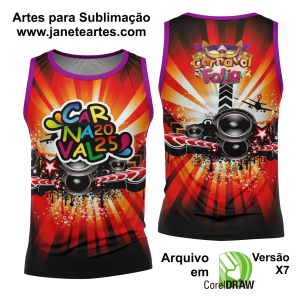 Arte Estampa Camisa Abadá de Carnaval 2025 - Modelo 23