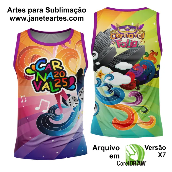 Arte Estampa Camisa Abadá de Carnaval 2025 - Modelo 23