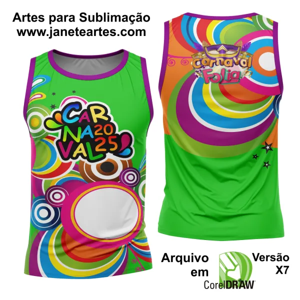 Arte Estampa Camisa Abadá de Carnaval 2025 - Modelo 23