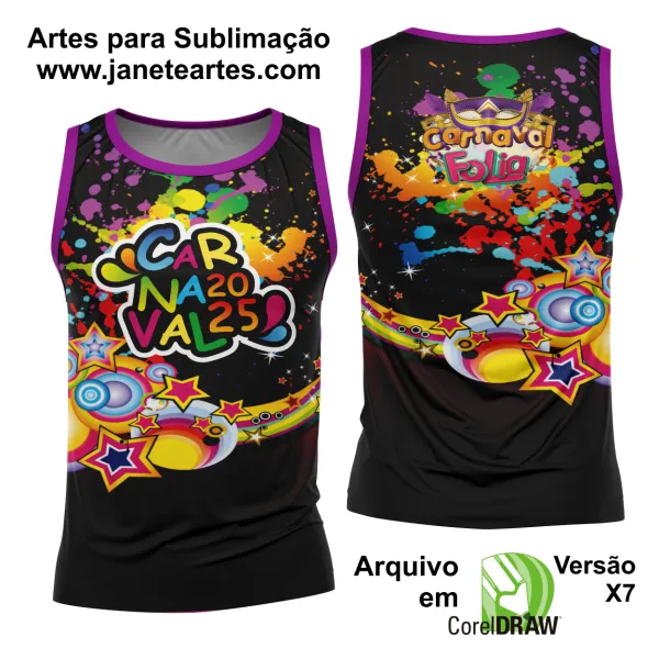 Arte Estampa Camisa Abadá de Carnaval 2025 - Modelo 23