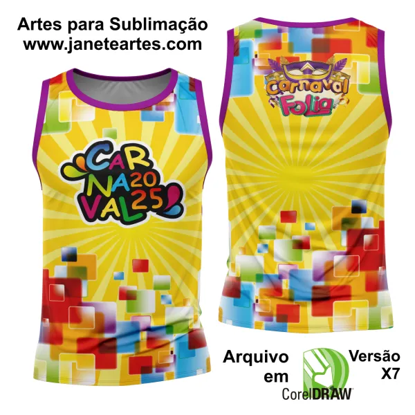 Arte Estampa Camisa Abadá de Carnaval 2025 - Modelo 23