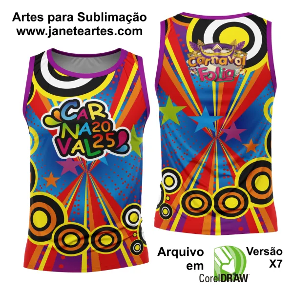 Arte Estampa Camisa Abadá de Carnaval 2025 - Modelo 23