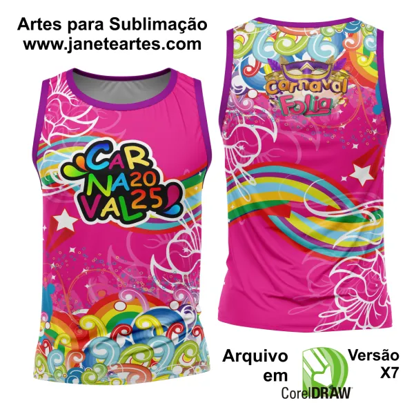 Arte Estampa Camisa Abadá de Carnaval 2025 - Modelo 23