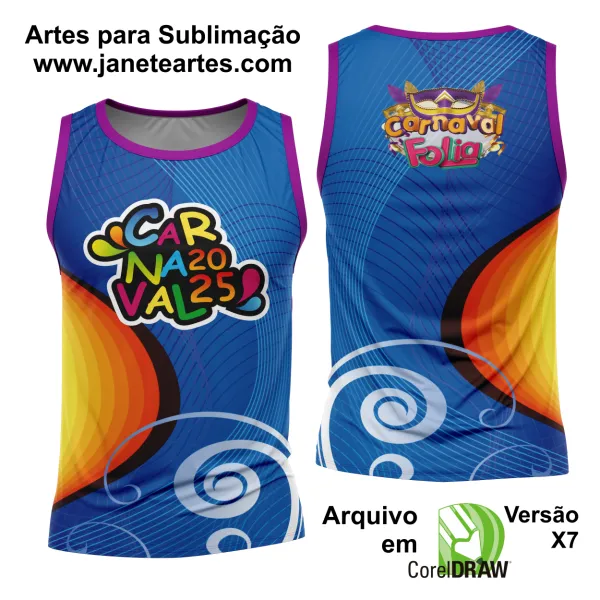 Arte Estampa Camisa Abadá de Carnaval 2025 - Modelo 23