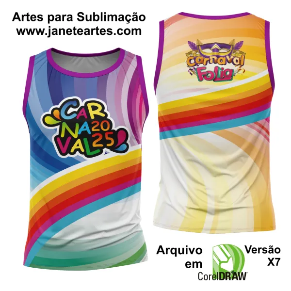 Arte Estampa Camisa Abadá de Carnaval 2025 - Modelo 23