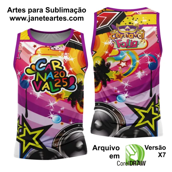 Arte Estampa Camisa Abadá de Carnaval 2025 - Modelo 23