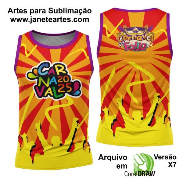 Arte Estampa Camisa Abadá de Carnaval 2025 - Modelo 23