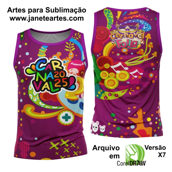 Arte Estampa Camisa Abadá de Carnaval 2025 - Modelo 23