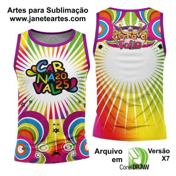 Arte Estampa Camisa Abadá de Carnaval 2025 - Modelo 23