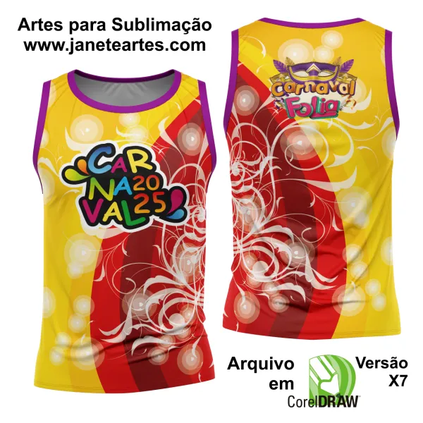 Arte Estampa Camisa Abadá de Carnaval 2025 - Modelo 23