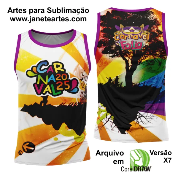 Arte Estampa Camisa Abadá de Carnaval 2025 - Modelo 23