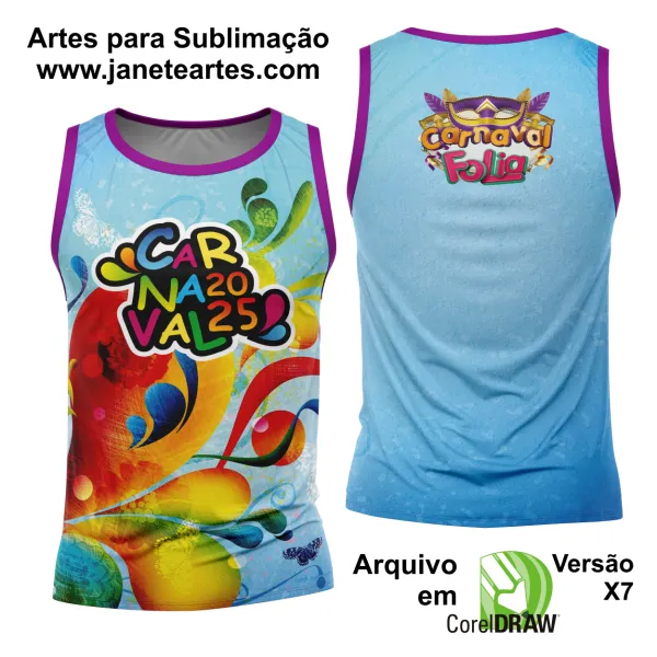 Arte Estampa Camisa Abadá de Carnaval 2025 - Modelo 23