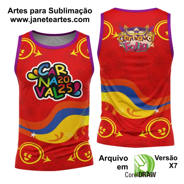 Arte Estampa Camisa Abadá de Carnaval 2025 - Modelo 23