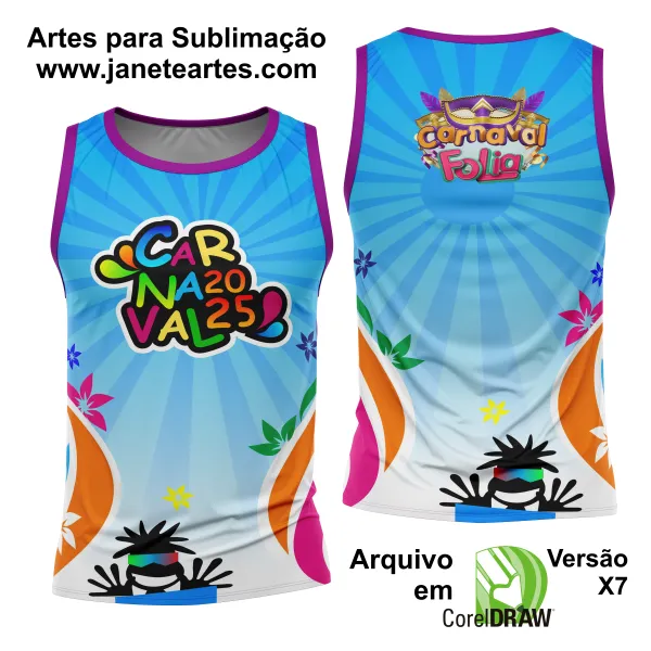 Arte Estampa Camisa Abadá de Carnaval 2025 - Modelo 23