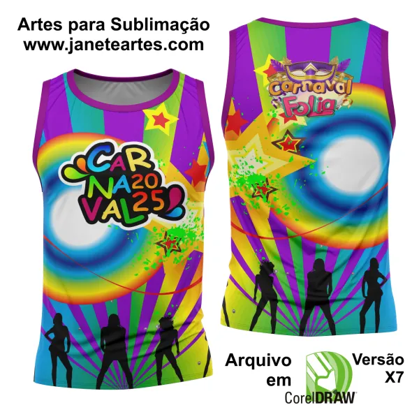 Arte Estampa Camisa Abadá de Carnaval 2025 - Modelo 23