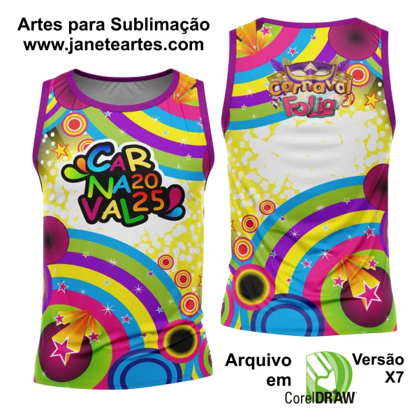 Arte Estampa Camisa Abadá de Carnaval 2025 - Modelo 23