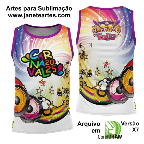 Arte Estampa Camisa Abadá de Carnaval 2025 - Modelo 23