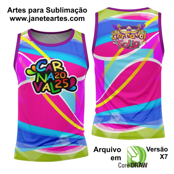 Arte Estampa Camisa Abadá de Carnaval 2025 - Modelo 23