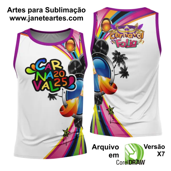 Arte Estampa Camisa Abadá de Carnaval 2025 - Modelo 23