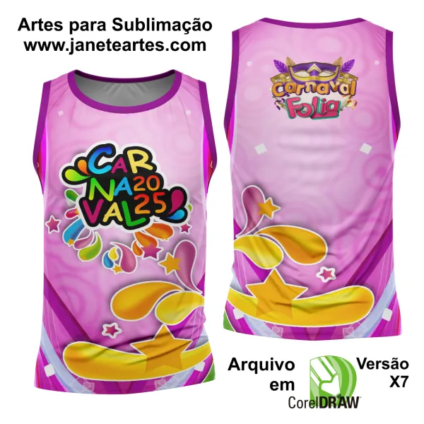 Arte Estampa Camisa Abadá de Carnaval 2025 - Modelo 23