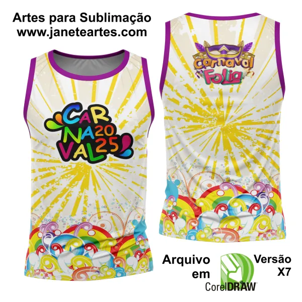 Arte Estampa Camisa Abadá de Carnaval 2025 - Modelo 23