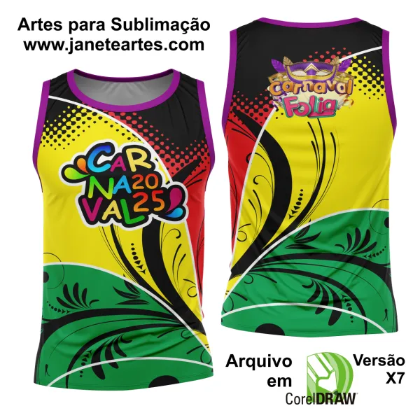 Arte Estampa Camisa Abadá de Carnaval 2025 - Modelo 23