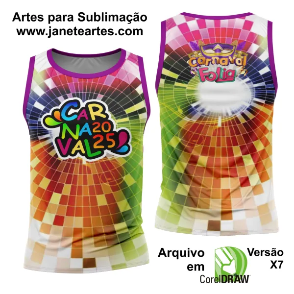 Arte Estampa Camisa Abadá de Carnaval 2025 - Modelo 23