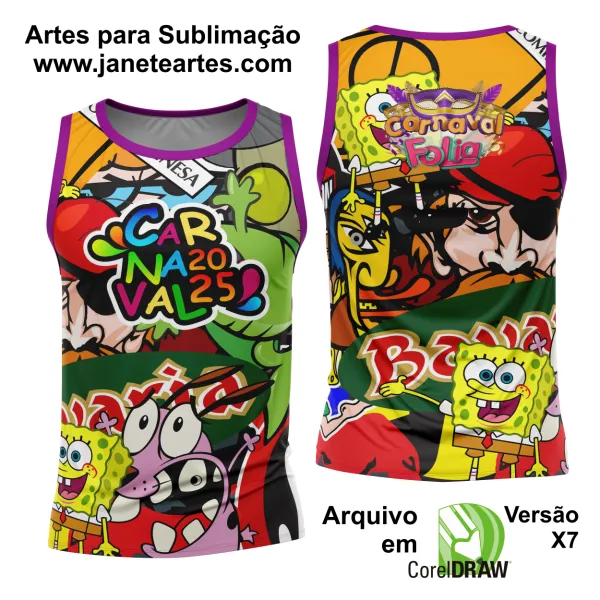 Arte Estampa Camisa Abadá de Carnaval 2025 - Modelo 23