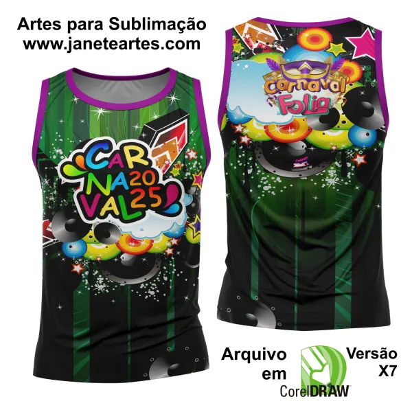 Arte Estampa Camisa Abadá de Carnaval 2025 - Modelo 23