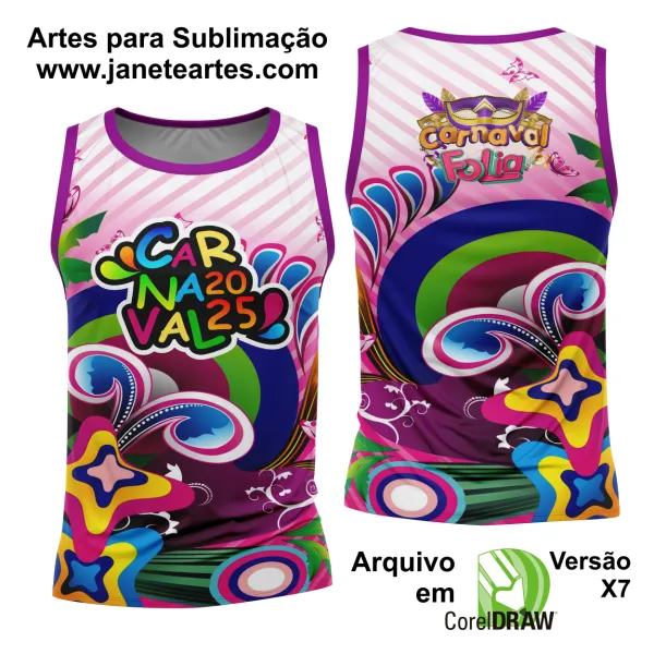 Arte Estampa Camisa Abadá de Carnaval 2025 - Modelo 23