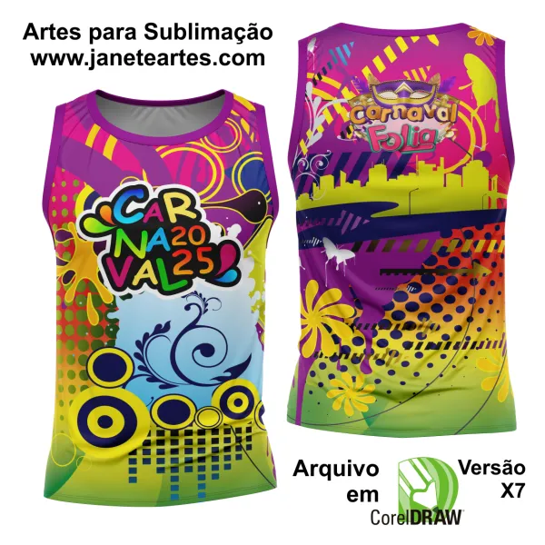 Arte Estampa Camisa Abadá de Carnaval 2025 - Modelo 23